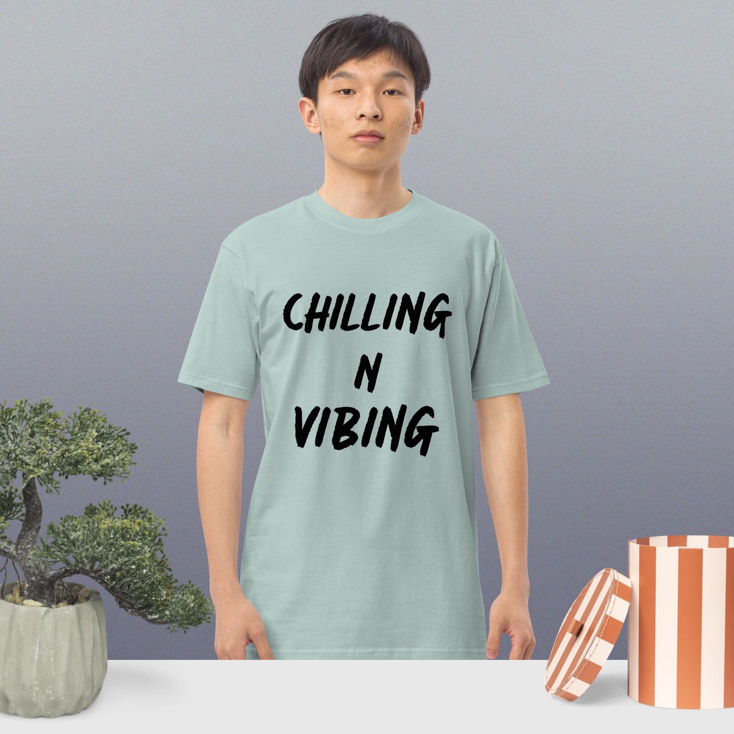 CHILLING N VIBING SHIRT CHALK DESIGN - CHILLING N VIBING π