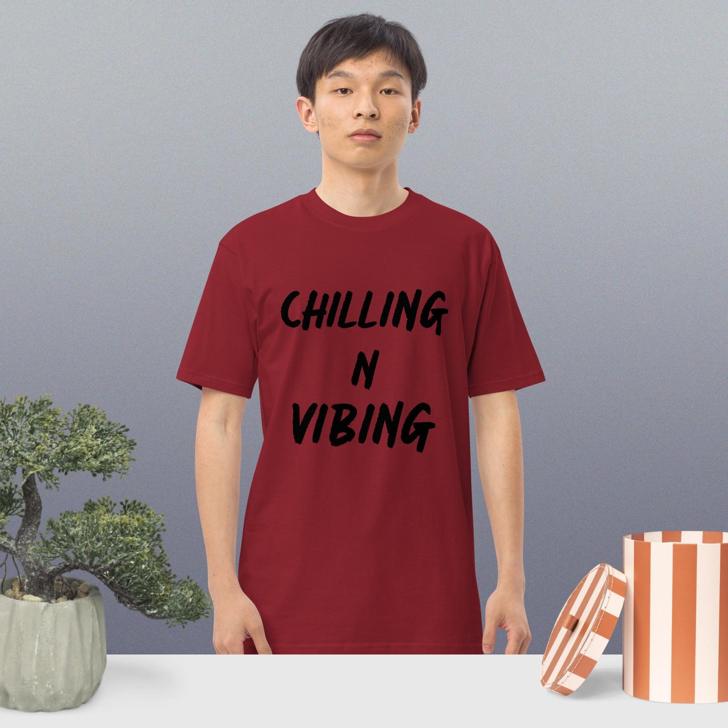 CHILLING N VIBING SHIRT CHALK DESIGN - CHILLING N VIBING π