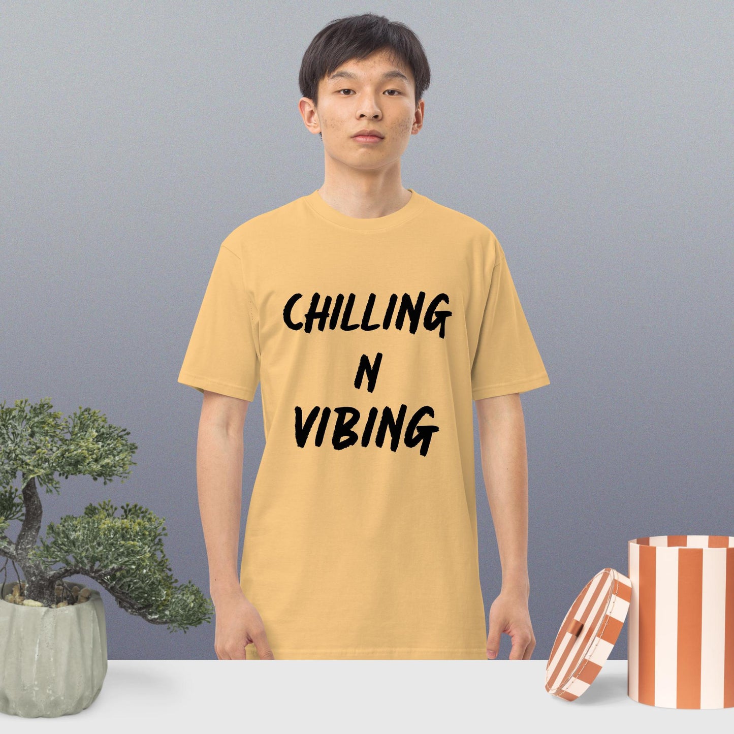 CHILLING N VIBING SHIRT CHALK DESIGN - CHILLING N VIBING π
