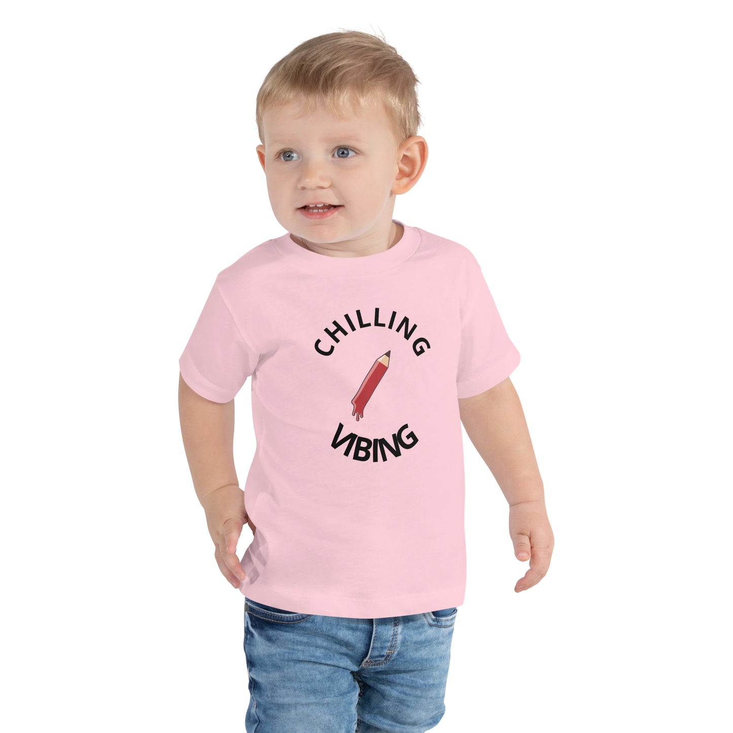 Chilling N Vibing Toddler Short Sleeve Tee