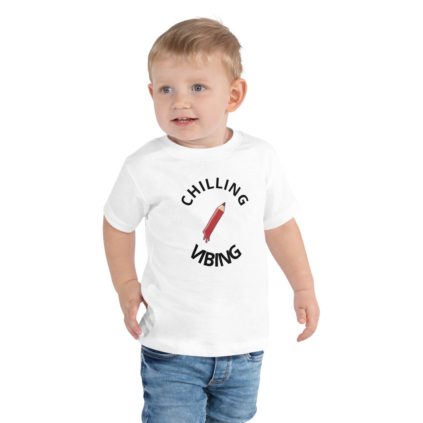 Chilling N Vibing Toddler Short Sleeve Tee