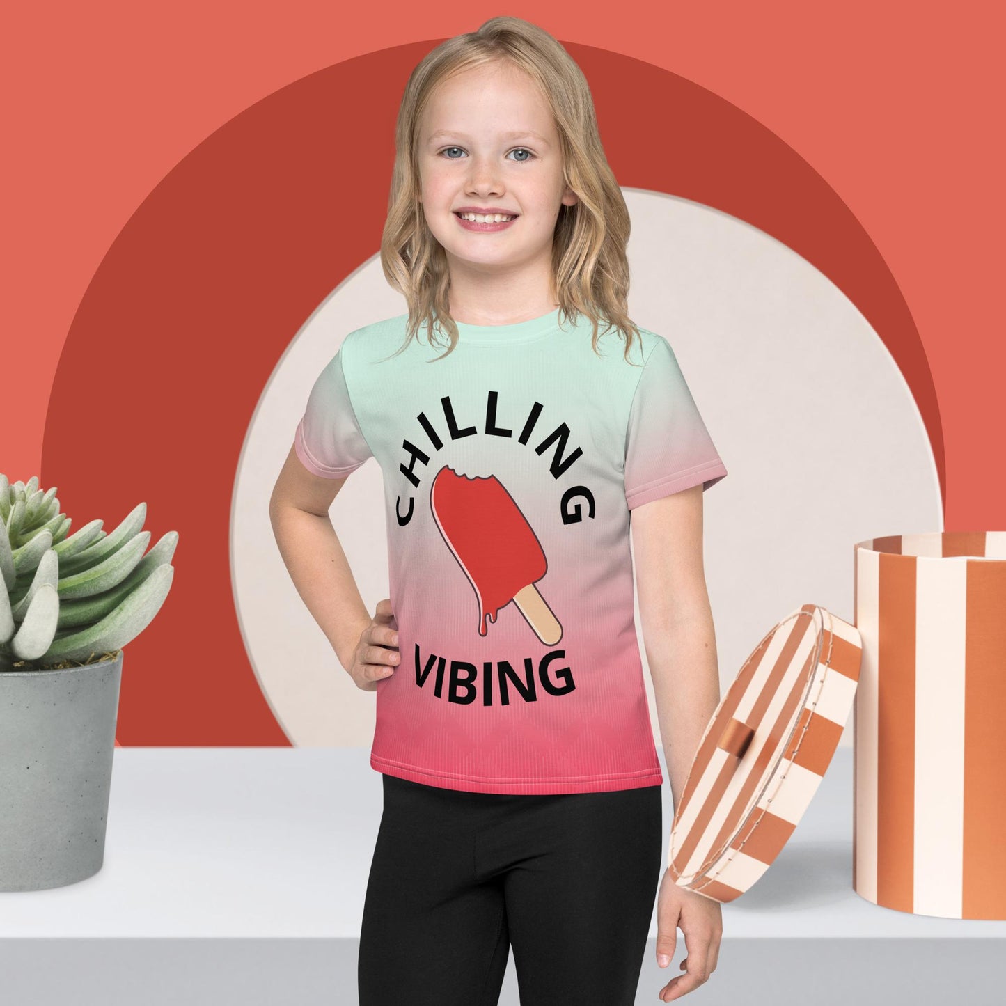 Chilling N Vibing Kids crew neck t-shirt