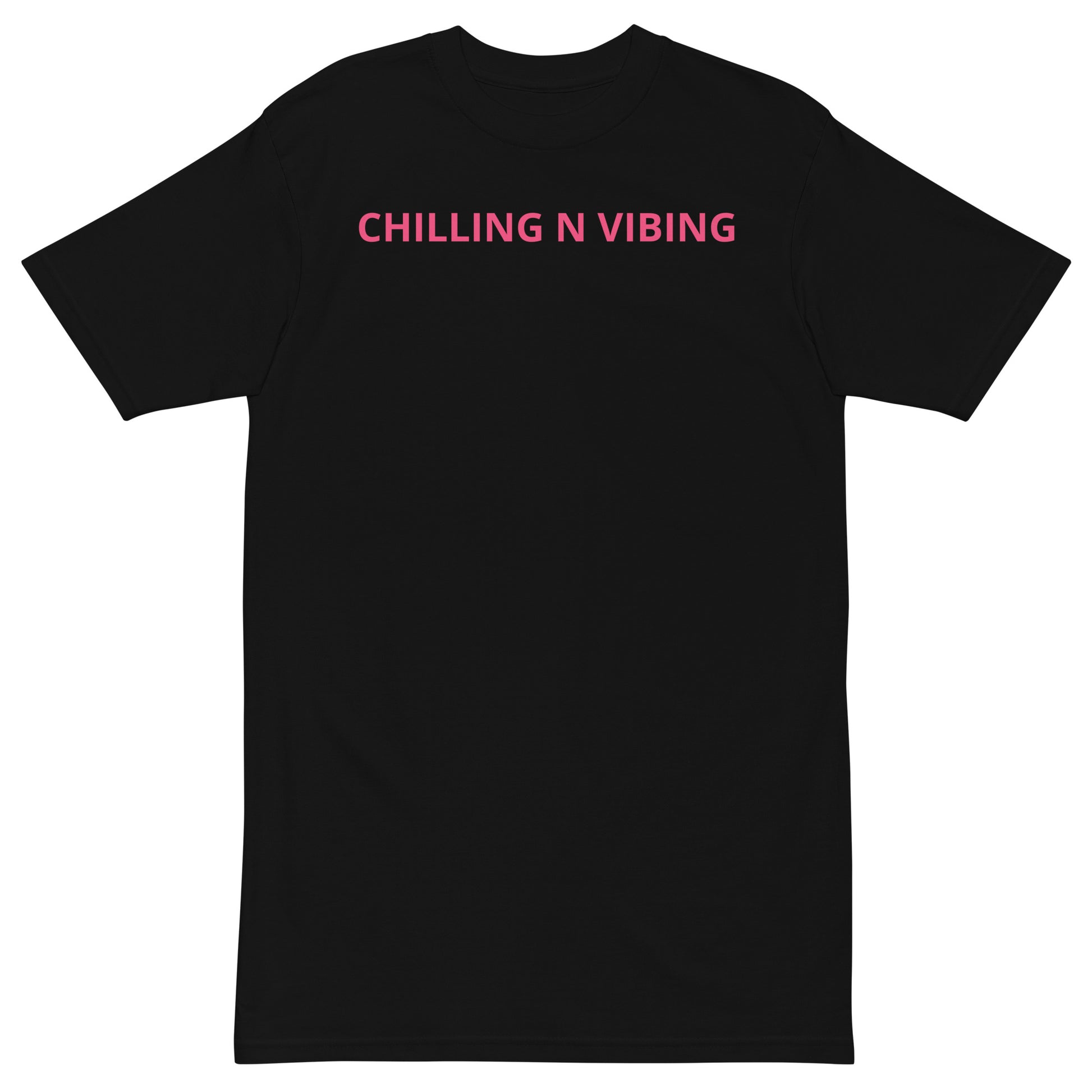 PINK AND BLACK CHILLING N VIBING T - SHIRT - CHILLING N VIBING 😎