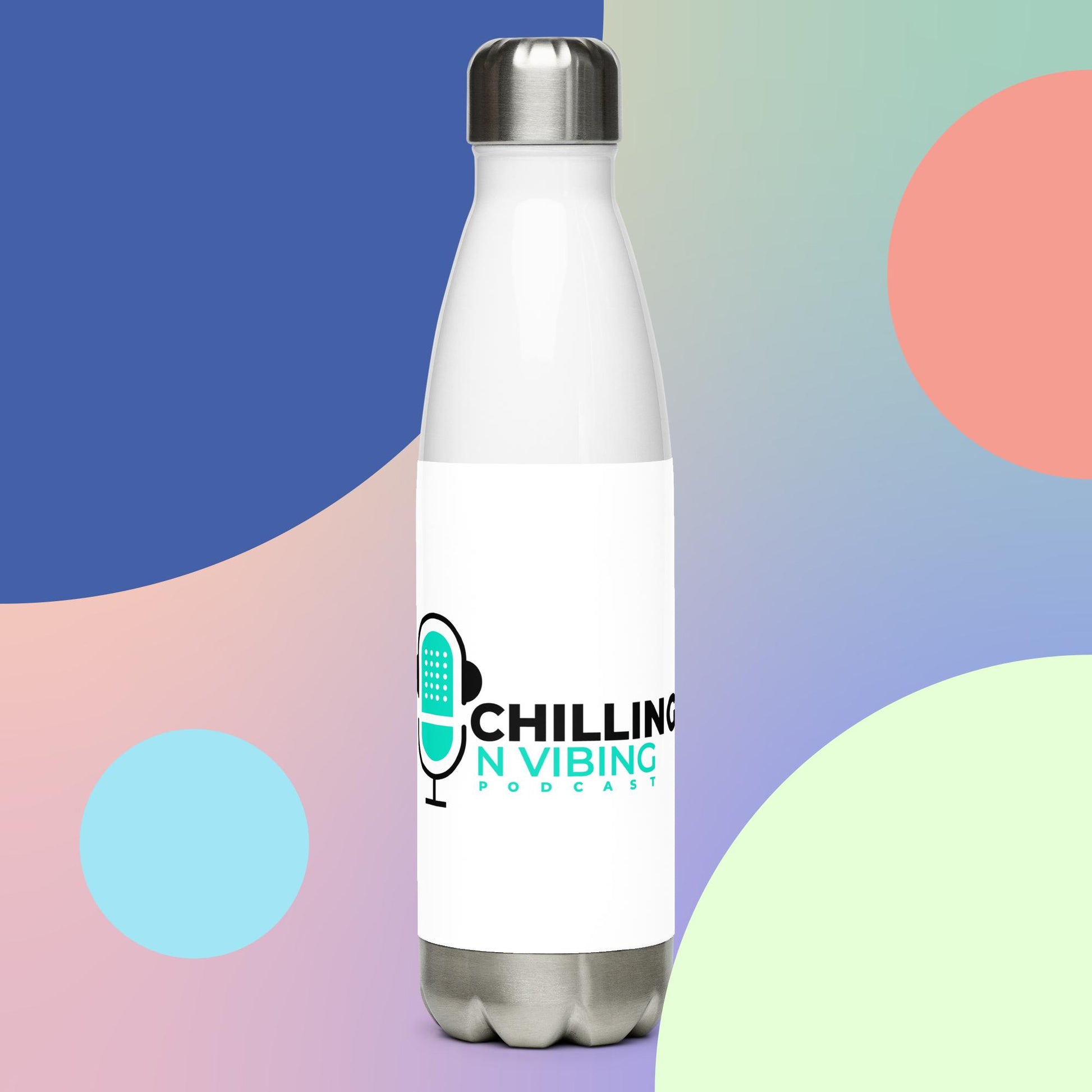 Chilling n Vibing Stainless steel water bottle - CHILLING N VIBING 😎