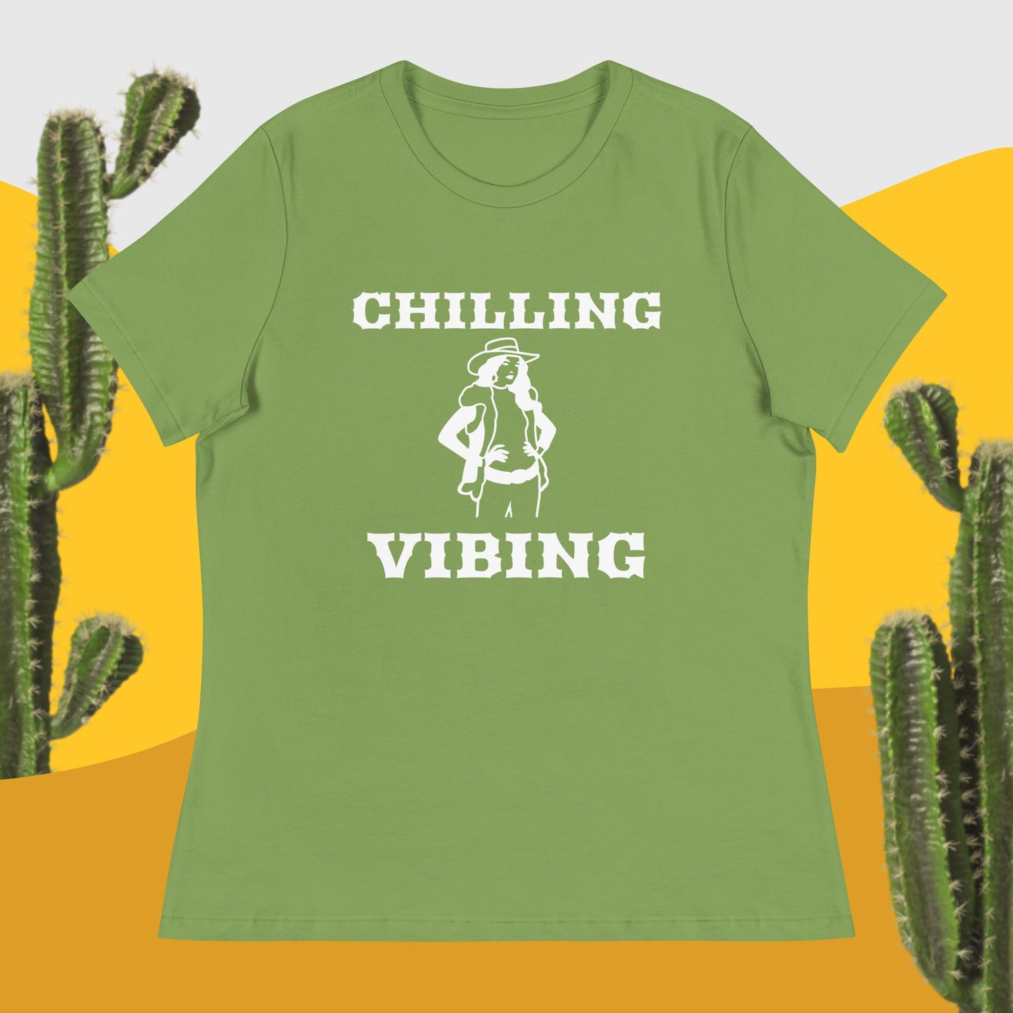 CowGirl Chilling n Vibing Women's Relaxed T-Shirt - CHILLING N VIBING 😎