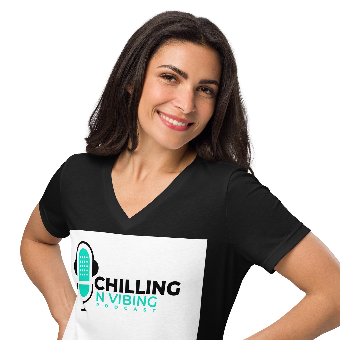 Chilling n Vibing Women’s relaxed v-neck t-shirt